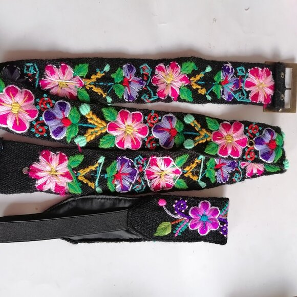 Floral Headband Belt Hand Embroidered Handmade Accessories for Women main image 4